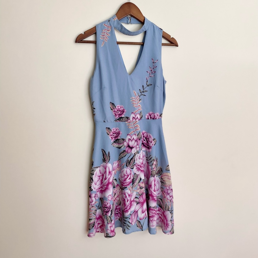 Love, Zoe | Floral Halter A-Line Dress